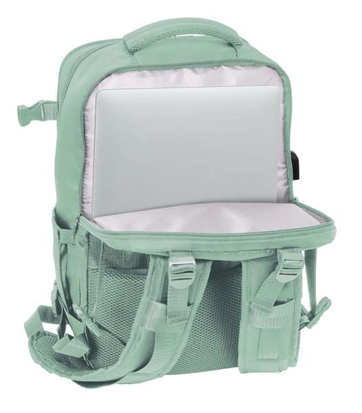 Safta Mochila Viaje Cabina Portátil 15,6'' Verde Pastel 29x44x19 Cm