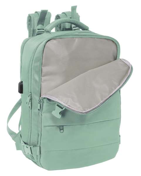 Safta Mochila Viaje Cabina Portátil 15,6'' Verde Pastel 29x44x19 Cm