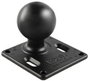 RAM Mounts Placa VESA 75x75mm RAM-D-2461U con Rótula de Goma de 2.25 Pulgadas para Montaje