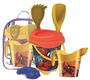 Unice Mochila Cubo Playa Spiderman con Cedazo, Pala, Rastrillo y Moldes, Multicolor, 18 cm