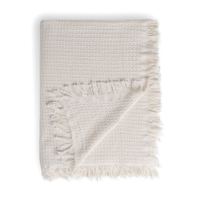 Ixia Plaid Panal Crema Algodón 180 x 260 cm