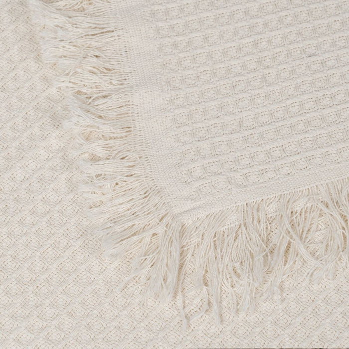 Ixia Plaid Panal Crema Algodón 180 x 260 cm