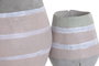 DKD Home Decor Set de 2 Maceteros de Cemento Gris y Crema 16x16x17 cm