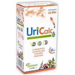 PINISAN Uricalc Gotas con Rompepiedra, Arenaria, Ortosifón y Mejorana para Apoyo Urinario 50 Ml