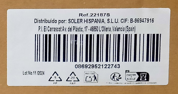 LAV Set de 6 Copas para Vino/Agua de 480 cc, Colección Fame, Dimensiones 7.2 x 7.2 x 22 cm (4 Cajas)