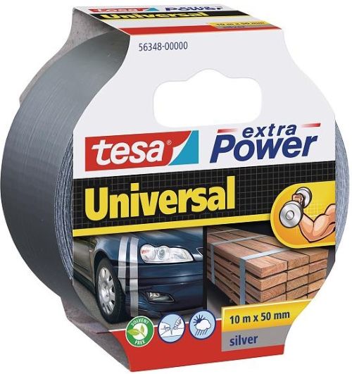 Tesa Cinta americana Extra Power Universal plata 50 mm x 10 m