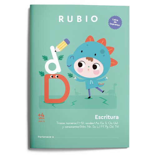 Cuaderno Rubio A4 Escritura Letra De Imprenta Vol.1 (+4 Años) Cuaderno Rubio A4 Escritura Letra De Imprenta Vol.1 (+4 Años)