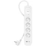Belkin SRB001VF2M Protector contra Sobretensiones 525J con Puertos USB-C PD y USB-A - 4 Tomas - Blanco - Cable 2 metros
