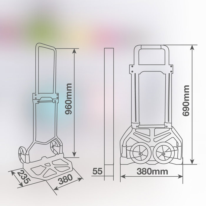 Hantums Carretilla plegable Max. 60kg Hantums Carretilla plegable Max. 60kg