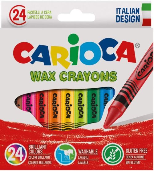 Carioca Ceras Pastel Colores Brillantes, Caja de 24