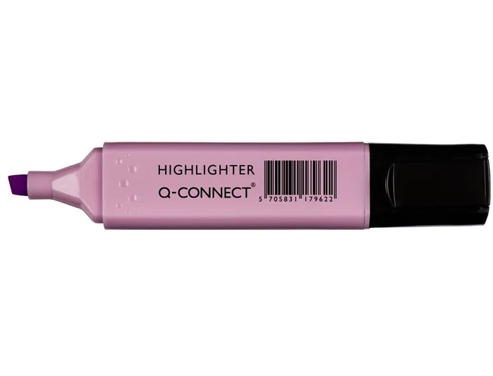 Q-connect Rotulador Fluorescente Pastel Violeta Punta Biselada 1-5mm