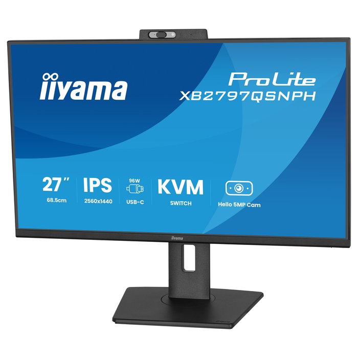 Iiyama ProLite XB2797QSNPH-B1 Monitor 27 pulg. Quad HD con Cámara y USB-C