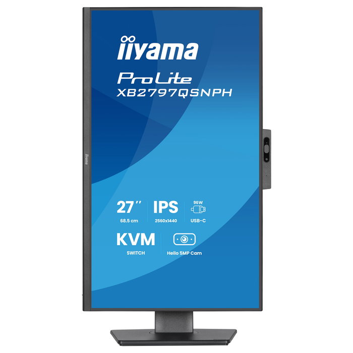 Iiyama ProLite XB2797QSNPH-B1 Monitor 27 pulg. Quad HD con Cámara y USB-C