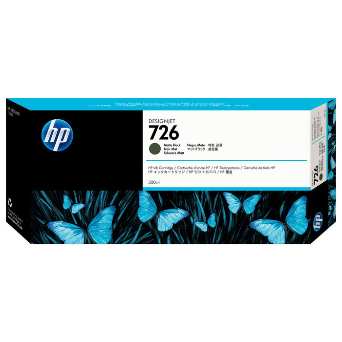 HP Cartucho de tinta 726 Negro mate 300 ml