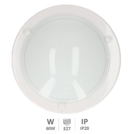 GSC Evolution Aplique de techo redondo blanco E27 (60W)