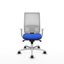 PIQUERAS Y CRESPO Silla de oficina Horna Azul y Blanco con Mecanismo Sincro