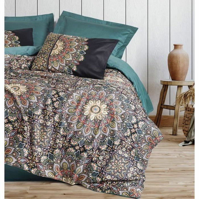Essence Juego de cama 1 funda nórdica 220x240 cm + 2 fundas de almohada 60x60 cm - 100% algodón satén