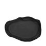 Summa Oyster Grafito Plato Llano Abstr 30x22cm (Set de 6)