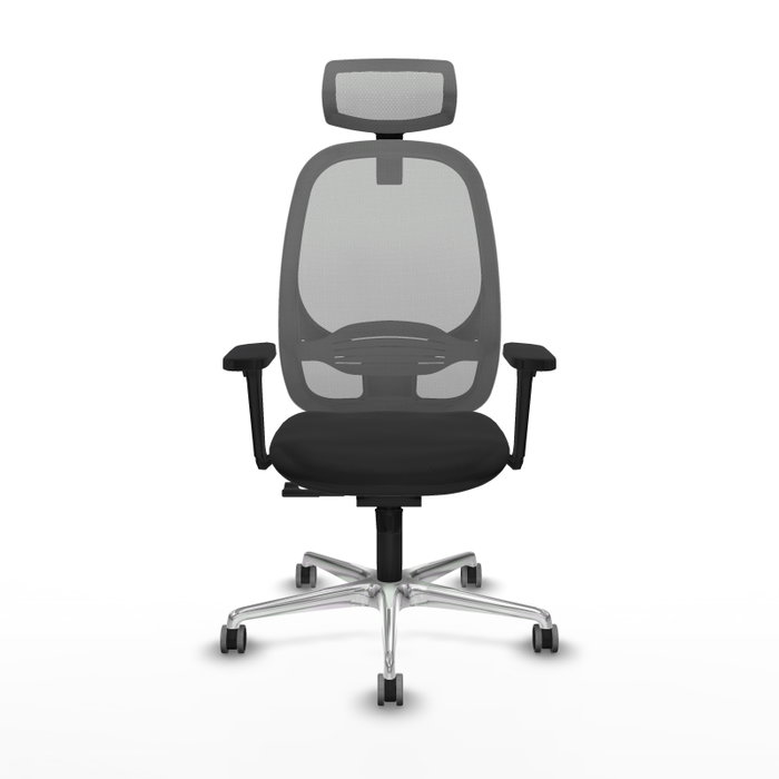 PIQUERAS Y CRESPO Silla de oficina Cilanco con mecanismo Sincro, Negro y Gris PIQUERAS Y CRESPO Silla de oficina Cilanco con mecanismo Sincro, Negro y Gris