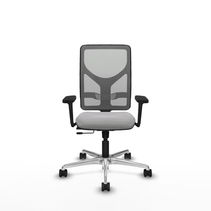 PIQUERAS Y CRESPO Silla de oficina Motilla Gris con Brazos 3D