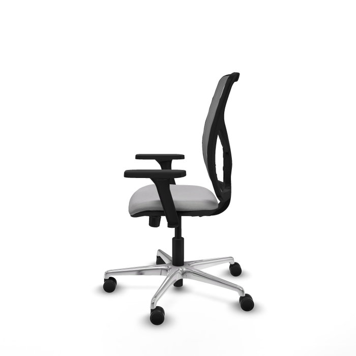 PIQUERAS Y CRESPO Silla de oficina Motilla Gris con Brazos 3D