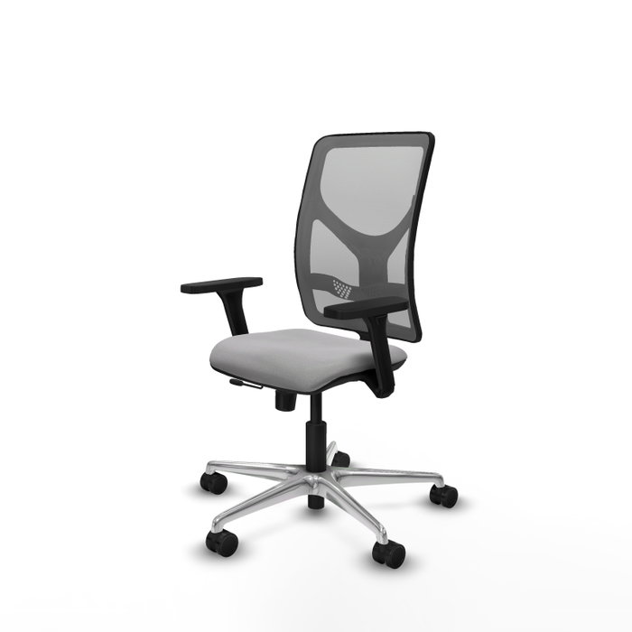 PIQUERAS Y CRESPO Silla de oficina Motilla Gris con Brazos 3D