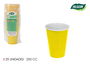 Algon Set 25 Vasos Bicolor Limón Blanco 250 ml (24 Unidades)