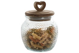 DKD Home Decor Bote 11 x 14.2 x 11 cm (12 Unidades) Transparente Natural Cristal Acacia