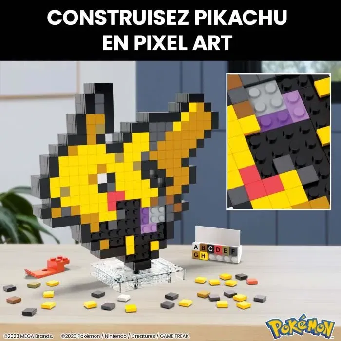 Mega Pokémon HTH74 Pikachu Set de Construcción Retro 400 Piezas