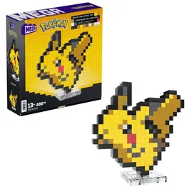 Mega Pokémon HTH74 Pikachu Set de Construcción Retro 400 Piezas