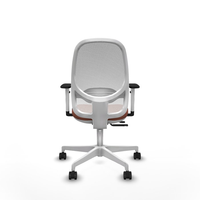 PIQUERAS Y CRESPO Silla de oficina Cilanco con mecanismo Sincro/Traslack, Marrón y Blanco