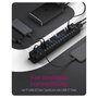 ICY BOX IB-HUB1717-U3 Hub USB de 17 puertos, Negro