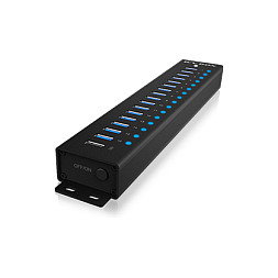 ICY BOX IB-HUB1717-U3 Hub USB 3.2 Gen 1 de 17 Puertos (16 Tipo-A + 1 Tipo-B), 5 Gbit/s, Negro