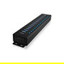 ICY BOX IB-HUB1717-U3 Hub USB 3.2 Gen 1 de 17 Puertos (16 Tipo-A + 1 Tipo-B), 5 Gbit/s, Negro