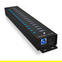 ICY BOX IB-HUB1717-U3 Hub USB 3.2 Gen 1 de 17 Puertos (16 Tipo-A + 1 Tipo-B), 5 Gbit/s, Negro