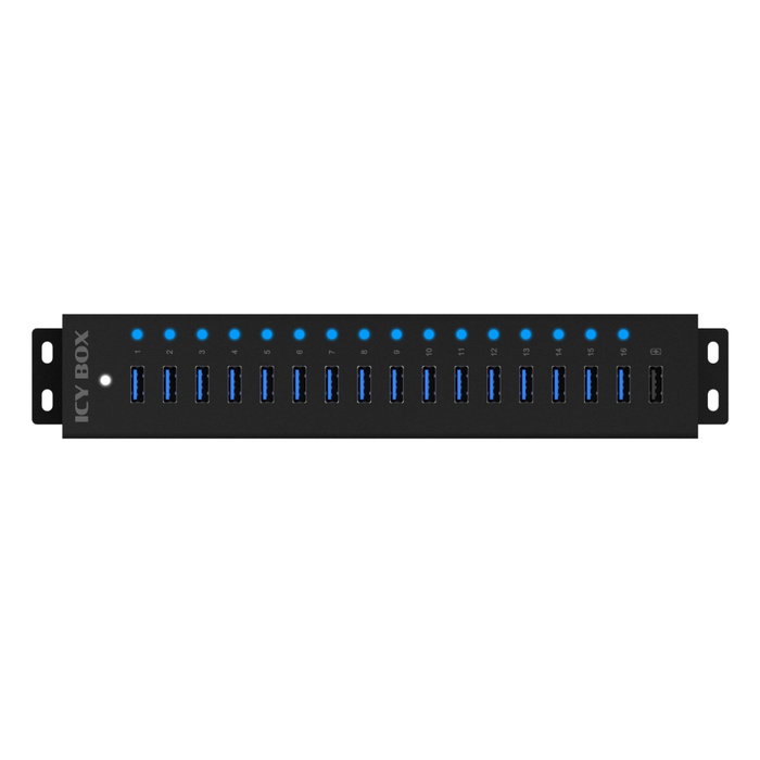 ICY BOX IB-HUB1717-U3 Hub USB de 16+1 puertos Negro ICY BOX IB-HUB1717-U3 Hub USB de 16+1 puertos Negro