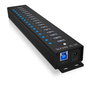 ICY BOX IB-HUB1717-U3 Hub USB de 16+1 puertos Negro