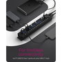 ICY BOX IB-HUB1717-U3 Hub USB de 16+1 puertos Negro