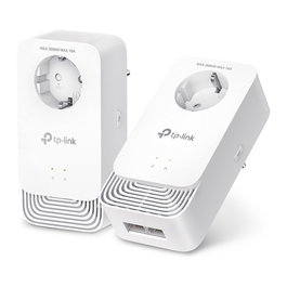 TP-Link PG2400P Kit Powerline G.hn, 1428 Mbps Gigabit, Conectores Tipo E/F, 2 Puertos Ethernet LAN, Blanco
