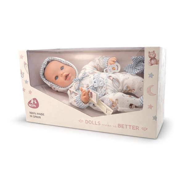 Berjuan Ref. 6029-26 - Muñeco Baby Llorón de Capibara con Pijama, Juguete de Peluche de 50 cm para Niños +3 Años, Idioma Español