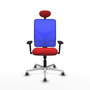 PIQUERAS Y CRESPO Silla de oficina Motilla con Mecanismo Sincro, Rojo y Azul
