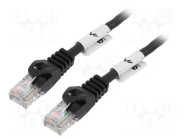 LANBERG Patch cord Cat 5e U/UTP RJ45 2m negro