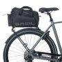 Basil Miles XL Pro Bolsa Impermeable 9-36L Poliéster Negro/Lima con Reflectantes 31x23x20 cm