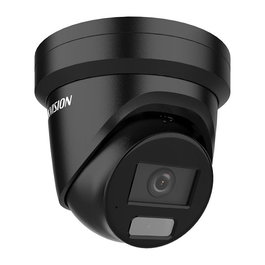 HIKVISION DS-2CD2386G2H-IU Cámara IP Turret 8MP Exterior AcuSense, Lente 2.8mm, WDR 120dB, Visión Nocturna 30m, Audio, PoE, IP67, Negro