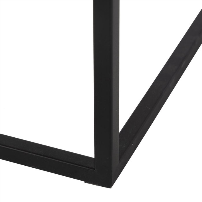 Juego de 3 mesas Negro Natural Hierro Madera MDF 57,5 x 37,5 x 67,5 cm (3 Unidades) Juego de 3 mesas Negro Natural Hierro Madera MDF 57,5 x 37,5 x 67,5 cm (3 Unidades)
