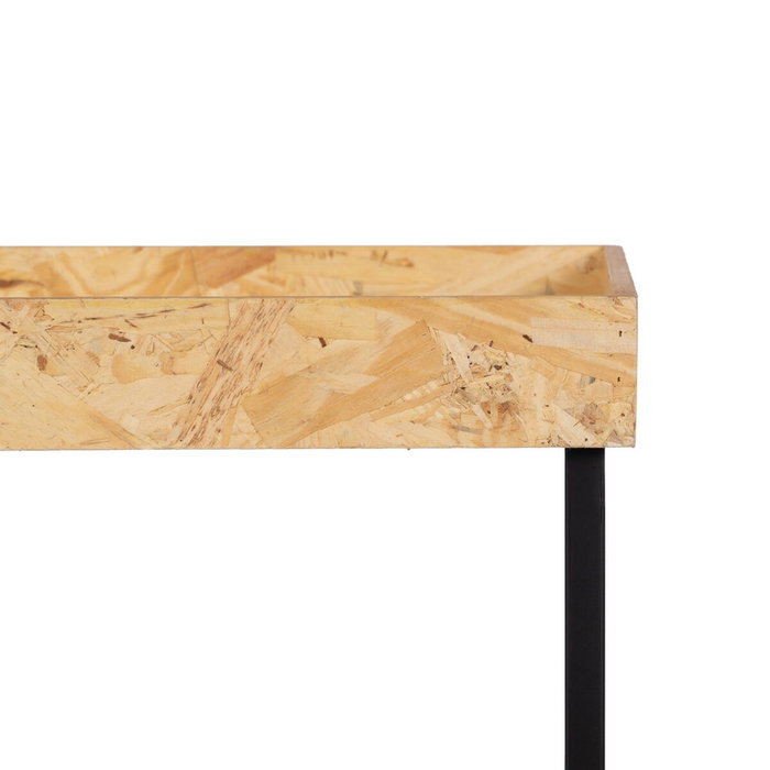 Juego de 3 mesas Negro Natural Hierro Madera MDF 57,5 x 37,5 x 67,5 cm (3 Unidades) Juego de 3 mesas Negro Natural Hierro Madera MDF 57,5 x 37,5 x 67,5 cm (3 Unidades)