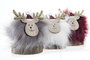 DKD Home Decor Figura Navidad Alpina Gris Burdeos Blanco Dorado MDF Poliéster 7 x 10 x 10 cm (12 Unidades)