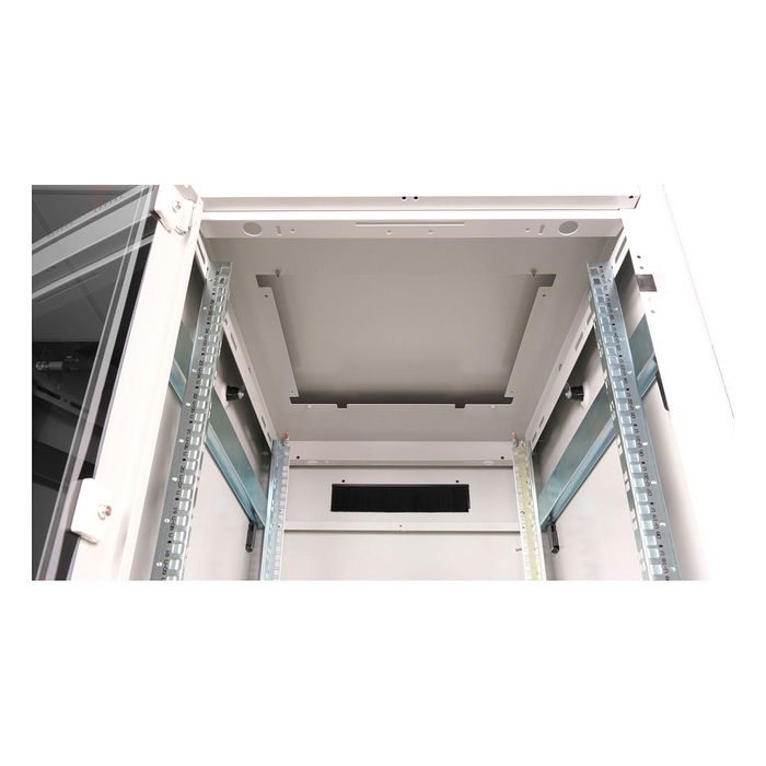 ROLINE 26.21.0053 Bastidor de Red 19" 26U, Gris, 600x800 mm (BxT), Vidrio, 600 kg Capacidad, 60.7 kg, IP20, Incluye Rieles y Patas Ajustables