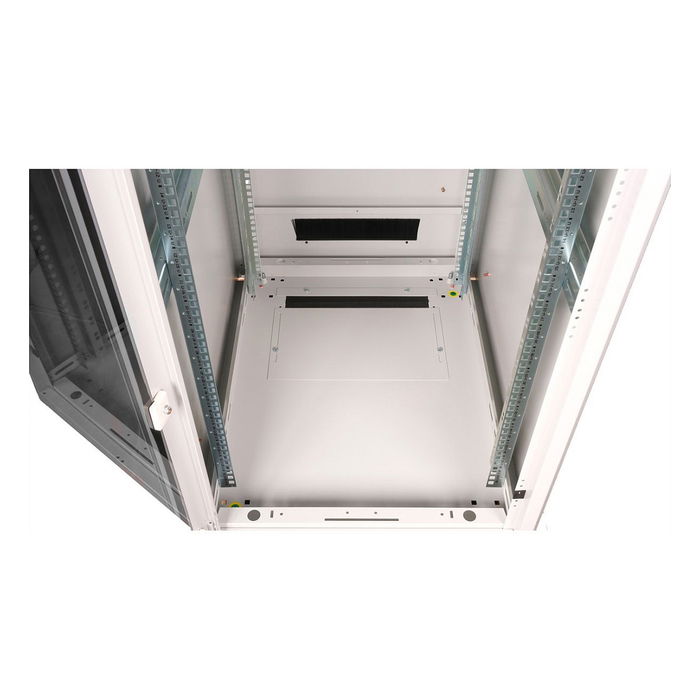 ROLINE 26.21.0053 Bastidor de Red 19" 26U, Gris, 600x800 mm (BxT), Vidrio, 600 kg Capacidad, 60.7 kg, IP20, Incluye Rieles y Patas Ajustables