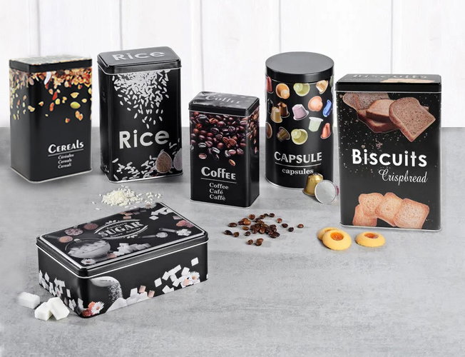 Quttin Bote Metal Galletas 18 x 10 x 25 cm (12 Unidades)